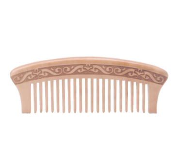 Wooden Wide Tooth Comb Natural Peach Wood Massage Beauty Hair Care