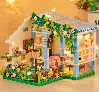 IBliver Flower House Building Block Set, Compatible With Flower Friends House Create Elegance And Warmth Environment, STEM Toy For
