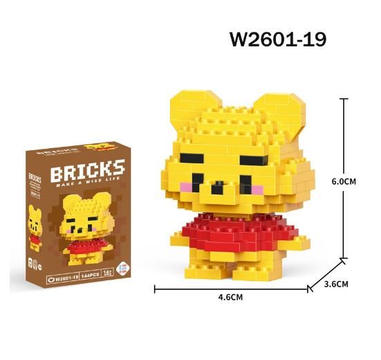 Mini Building Block Assembled Small Particles Bricks Toys For Kid Birthday Gift Cute Cartoon Blocks M1