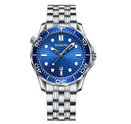 Binbond Men Business Steel Band Quartz Watch Rotating Dial Waterproof Unique Watch Men M5