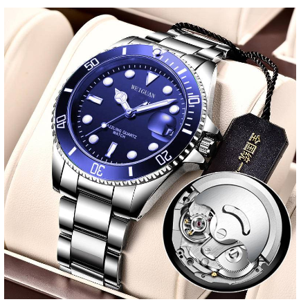 Men watch Green Water Ghost Watch for Men's Fully Automatic Mechanical Watch Glow Calendar Waterproof Quartz Watch 5