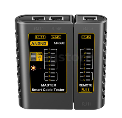 Aneng Network Cable Tester RJ45 RJ11 RJ12 CAT5 UTP LAN Cable Tester Network Pairing Tool M469D