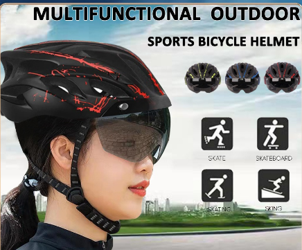 Helmet For Bike With Visor Bike Helmet Air Vents Riding Cycling Helmets For Men Bicycle Helmet