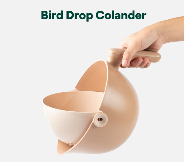 Famco Bird Drop Colander - Stylish Colander Design for Efficient Straining, Washing & Draining Food