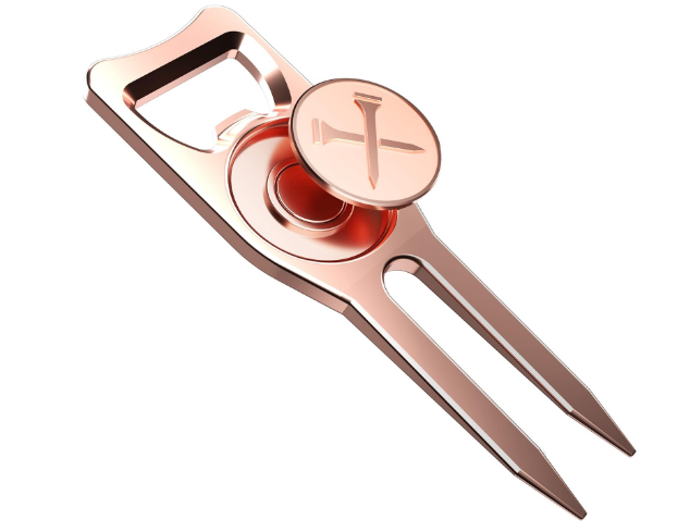 Blue Tees Golf 6-in-1 Premium Divot Tool & Ball Marker - Bottle Opener - Club Tee - Groove Cleaner - Putting Alignment - Designed to Be the Ultimate Tool for the Green - Black