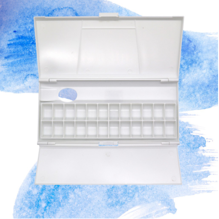 SeamiArt 24 Grids Multi-Functional Plastic Foldable Painting Box For Watercolor Acrylic Oil Paint