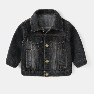 New 2023 Spring Autumn Children Kids Denim Coat Boys Girls Cool Jacket Korean Style Baby Outerwear