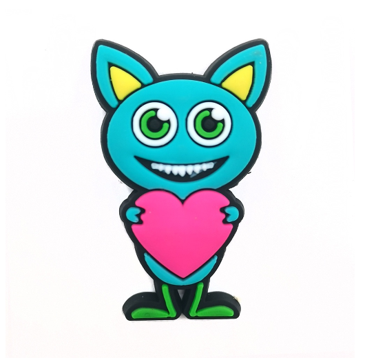 Cute Heart Crocs Charms Mike Wazowski Jibbits Charm Pin Monster University Jibits Crocks for Women Shoes Accessories M9