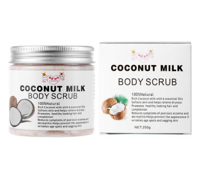 Natural Pure Body Coconut Exfoliating Body Scrub Bath Salt Exfoliating Coconut Scrub
