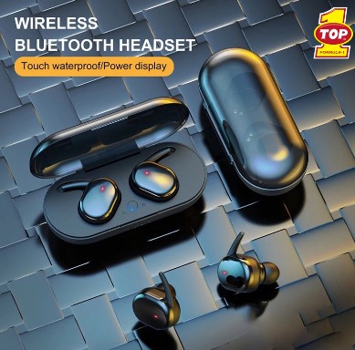 Bluetooth Earphones Sports Headset 5.0 Stereo Headphones Waterproof Wireless Earphone
