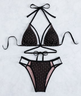 Sexy Women Cut-Out Beach Bikini Beach Hanging Neck Sexy Bikini