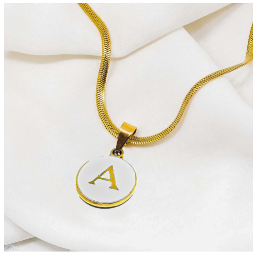 Laj 18k Gold Stainless Steel Initial Necklace SLP07  with LX873D NoFreeBox A