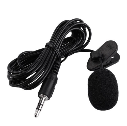 3.5mm Mini Mic Studio Speech Microphone Clip On Lapel For PC Computer Desktop