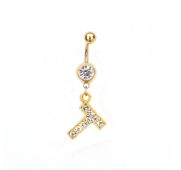 Body Piercing Drop Dangle Belly Button Rings Navel 26 Letter Ring Jewelry Sexy T
