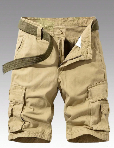 Manfinity Homme Men's Cargo Shorts With Belt