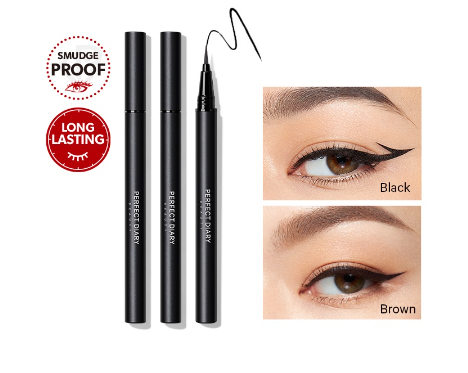 Perfect Diary Super Slim Black Liquid Eyeliner Pen Long Lasting Waterproof Eye Cosmetics Makeup 2 Shades Cruelty-free