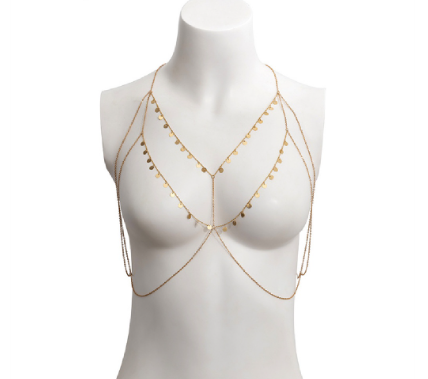 Sequined Tassel Beach Bikini Chest Chain