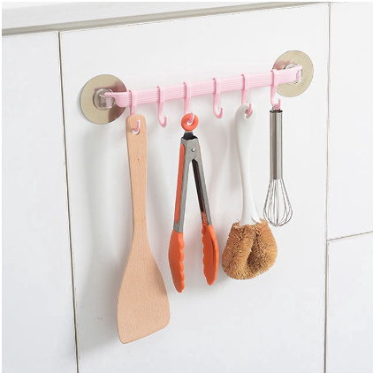 Plastic Suction Cup Kitchen Hanger Organizer Bath Clothes Towel Bathroom Hook Cooking Tool Flexible Storage Rack Shelf