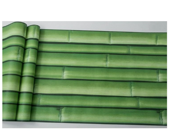 Wallpaper PVC Self Adhesive 10metersX45cm Waterproof Sticker Green Bamboo Design