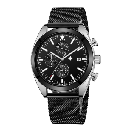 Wwoor Men Watch Waterproof Newest Original Fashion Casual Watches For Stainless Steel Gold Analog Water Proof BLACK