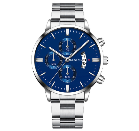 Original Luxury Fashion Men's Stainless Steel Watch Calendar Quartz Business Casual Men's Watch 06