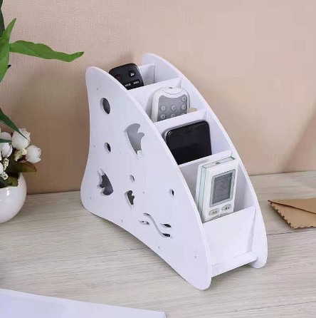 Creative Wood Mobile Phone Holder Remote Control Holder Storage Box Multi-function