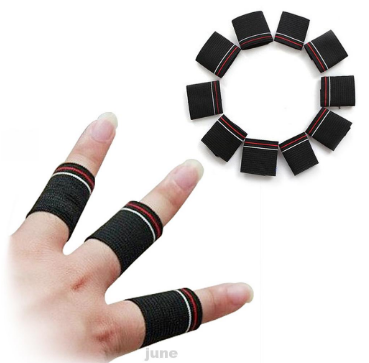 10pcs Solid Outdoor Reusable Universal Accessories Portable Non Slip Black Finger Protector