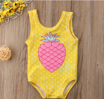 Toddler Baby Girls Pineapple Swimwear Swimsuit Bathing Suit Beachwear One Piece