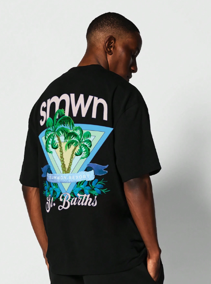 SUMWON Tee With Sumwon Resort Graphic Print