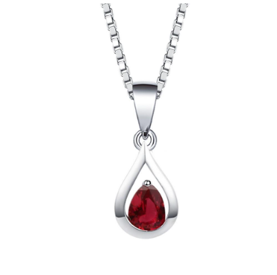 Red Stone Necklace New Design Korean Fashion Accessory