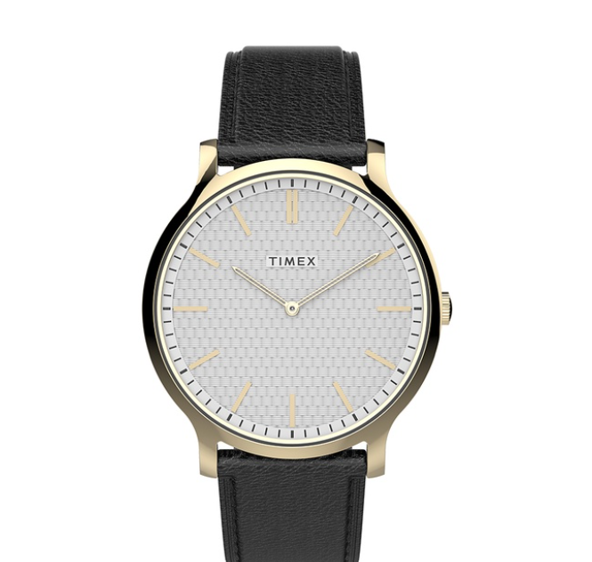Timex Norway Black Leather Analog Quartz Watch For Men TW2V28400 STYLE
