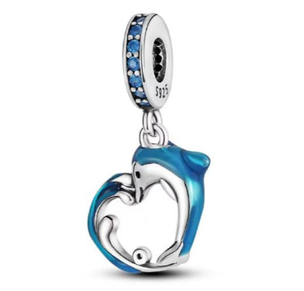 2023 New 925 Silver Pandora Charms Heart Love Family Bracelet Pendant Charm Jewelry S11