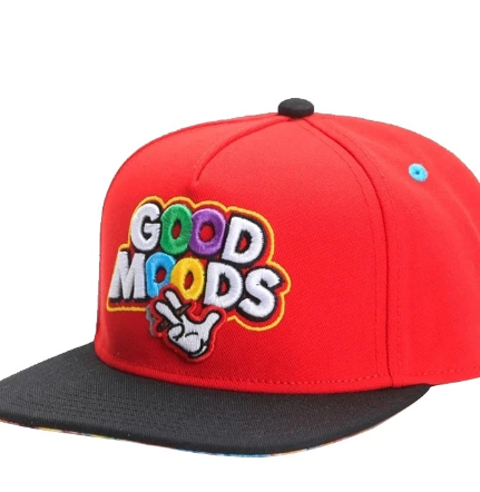 Red Cotton Embroidery Hip Hop Snapback Hat For Men Womn Adult Outdoor Baseketball Hats Summer Casual Sun Baseball Cap Sports Flat Top Golf Caps Unisex Trucker Hat Accessories（One Size)