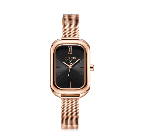 JULIUS Mesh Strap Small Square Fashion Simple Women's Watch JA-1281 4