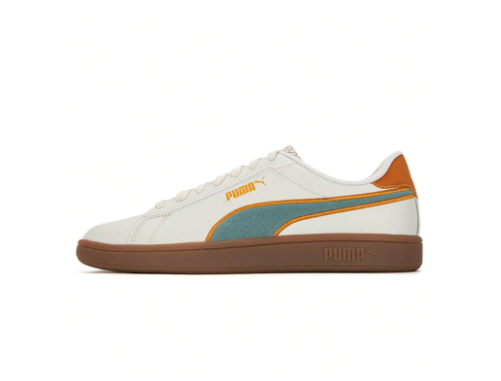Puma Men/Women Smash 3.0 Low-Top Leather Casual Skateboard Shoes, Narrow Feet Can Order Half Size Down