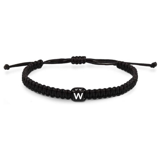 26 Letter Initial Bracelets for Women Teen Girls Woven Rope Braided Graduation Mother's Day Gifts for Her Adjustable A-Z Jewelry W