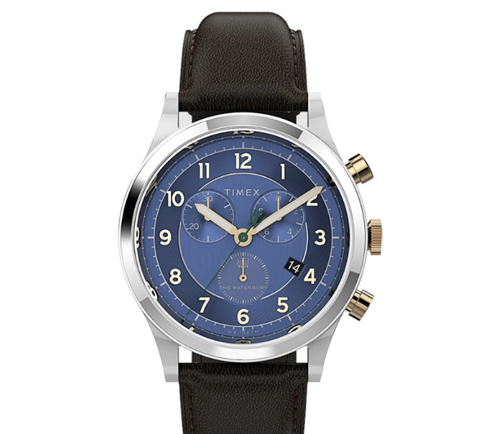Timex Waterbury Trad Brown Leather Analog Quartz Watch For Men TW2V28600 STYLE