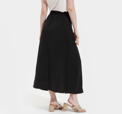 ForMe Pleated Skirt for Women (Black)