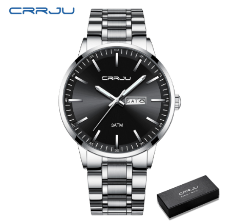 CRRJU men's watch casual style fashion trend simple design business temperament sports waterproof quartz movement 2193 03