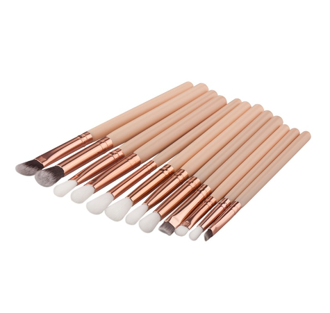 BEAUTY GLAZED 12Pcs Makeup Brushes Set Pencil Powder Eyeshadow Eyeliner Eyes