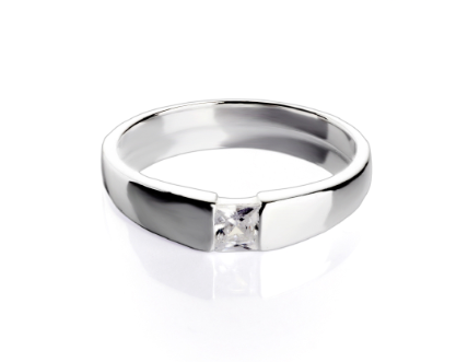 Unisilver 925 Square Stone Men's Ring