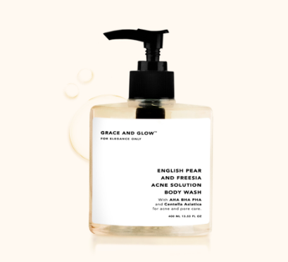 Grace And Glow English Pear And Freesia Anti Acne Solution Body Wash - Body Care Reduce Back Acne