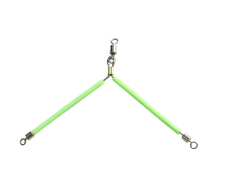 1 Luminous Stainless Steel Sea Fishing Human-Shaped Balance String Line Splitter Split Hook Anti-Winding Set Wire