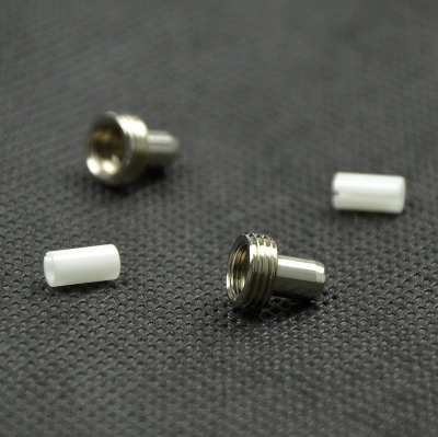 6Pcs 7mm Fiber Optic Visual Fault Locator Ceramic Tube Core Metal Head Laser Connector insert Ceramic sleeve metal pipe joint