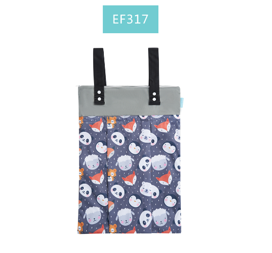 Happyflute Large Hanging Wetbag Waterproof Baby Cloth Diaper Nappy Bag Washable Dry And Wet Separation Mama Bag 55X40CM 7