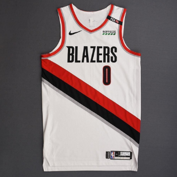 Damian Lillard Black Portland Trail Blazers Sponsor Patch Jersey