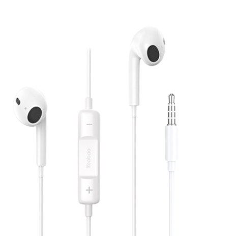 Yoobao L-03 3.5mm Connector 3D Stereo Surround Sound Button Control with Mic Wired In-Ear Earphone