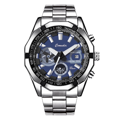 CT creat Stainless Steel/Leather Luxury Fashion Business Men's Watch Calendar Waterproof Luminous Sports Watch 001