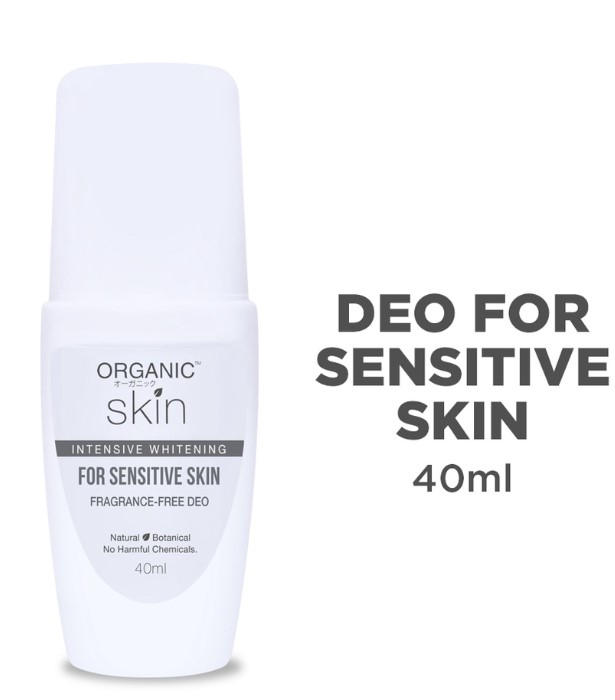 Organic Skin Japan Unscented Intensive Whitening Underarm Deodorant Deo Roll on for Sensitive Skin