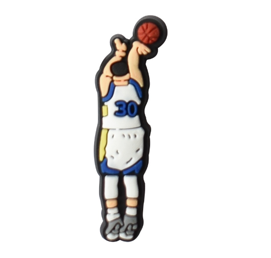 Cute Curry Basketball Jibbitz Kobe Shoe Charms Lakers Bryant Jibitz Croc Charm NBA Croc Jibbits Pin for Men Shoes Accessories Decoration B31